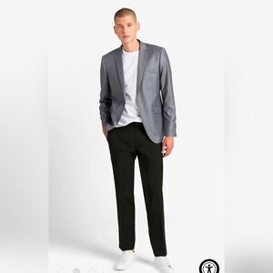 Kenneth Cole Reaction Modern-Fit Micro Check Stretch Trouser 34 x 32